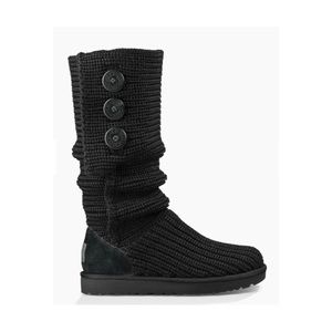 Black Sweater Ugg Boots - Size 8